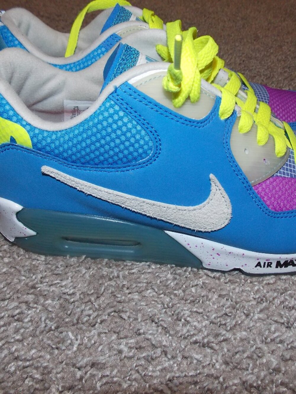 NIKE MENS Air Max 90 "Undefeated - Pacific Blue" Sz. 9.5